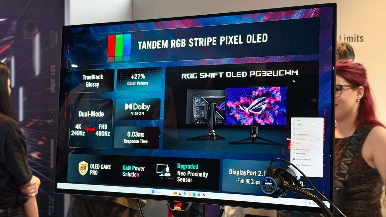 I thought Asus' massive 32-inch OLED would be my favorite Computex 2026 monitor — but I found one that was even better