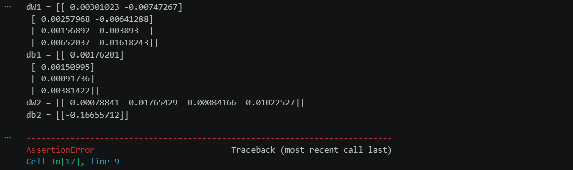 W3A1: Problems that I encountered due to public_tests.backward_propagation_test