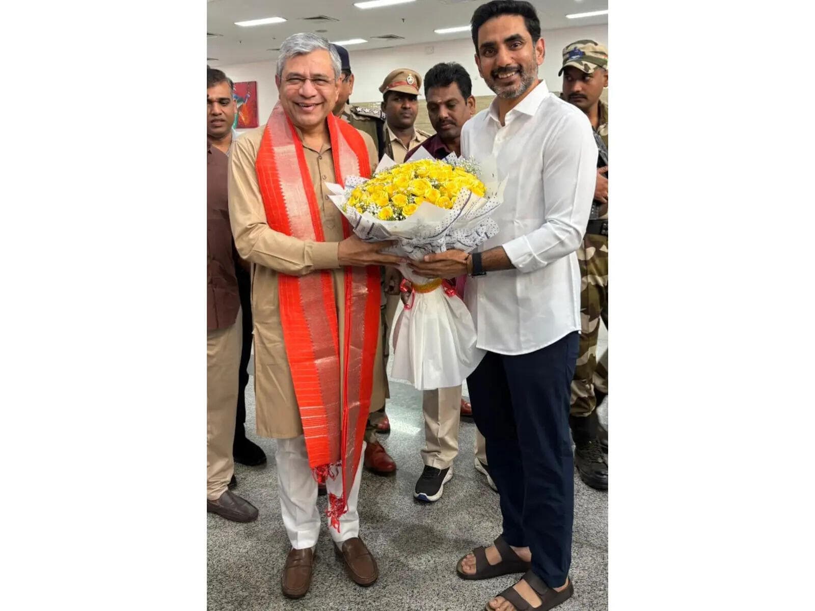 Ashwini Vaishnaw arrives in Visakhapatnam for Google data centre foundation ceremony