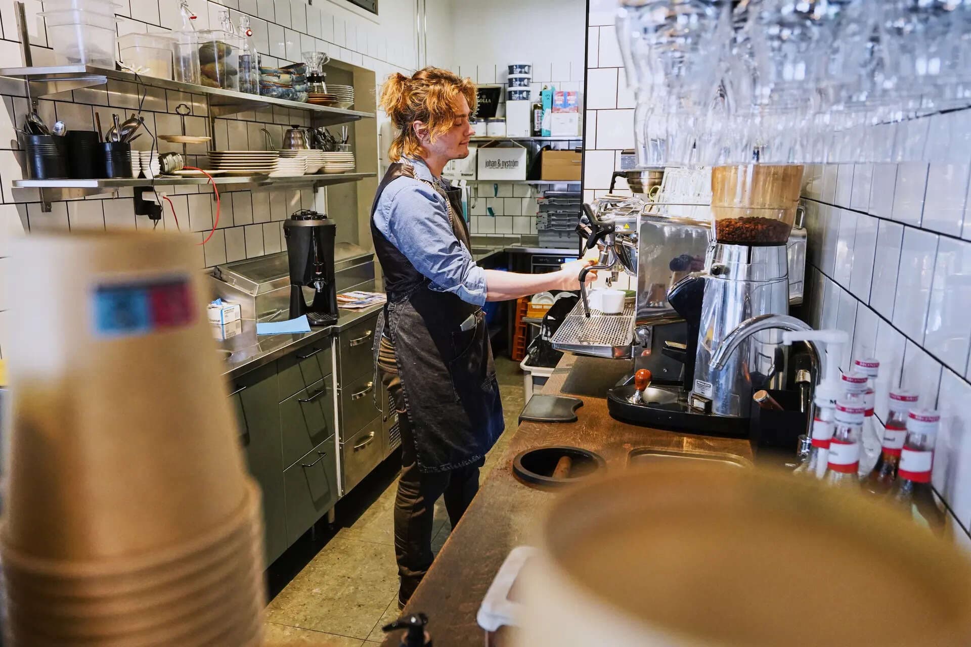 The barista is human but an AI agent runs this experimental Swedish cafe
