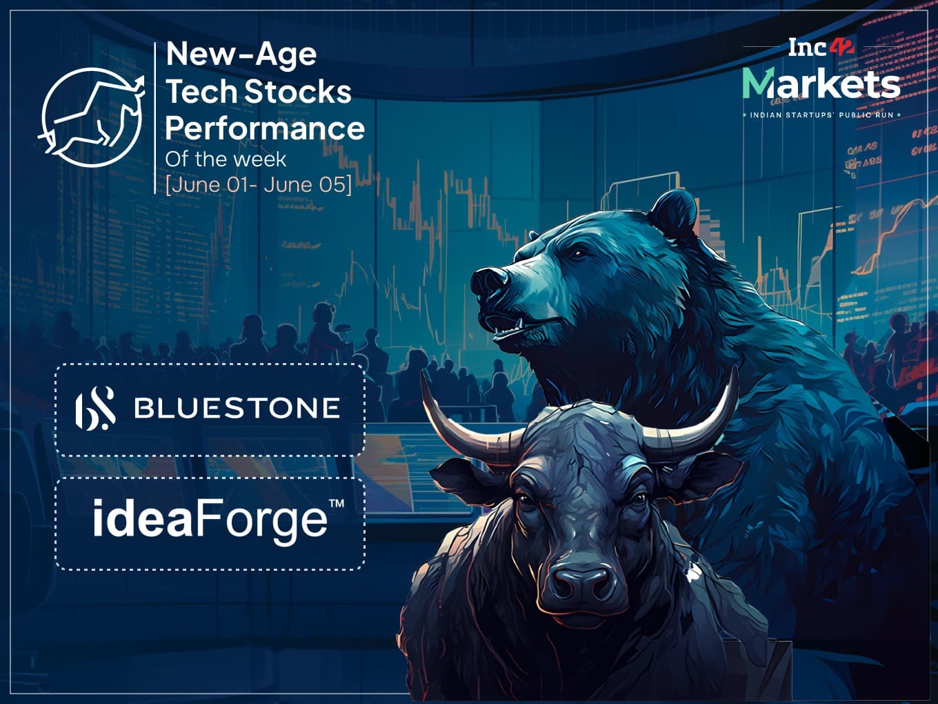 New-Age Tech Stocks Surge: BlueStone, ideaForge Lead Gains