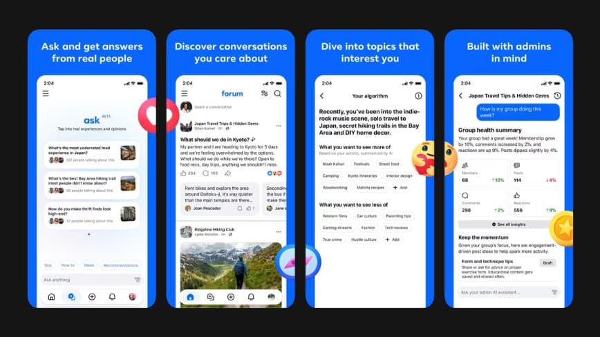 Forum is Meta’s new Facebook Groups app, and it looks a lot like Reddit