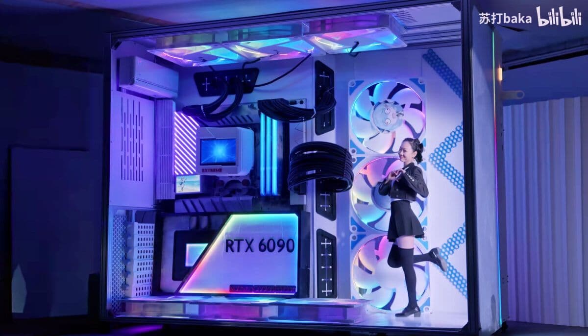 Someone made a gaming PC so big you can live in it, and yes, it actually plays games