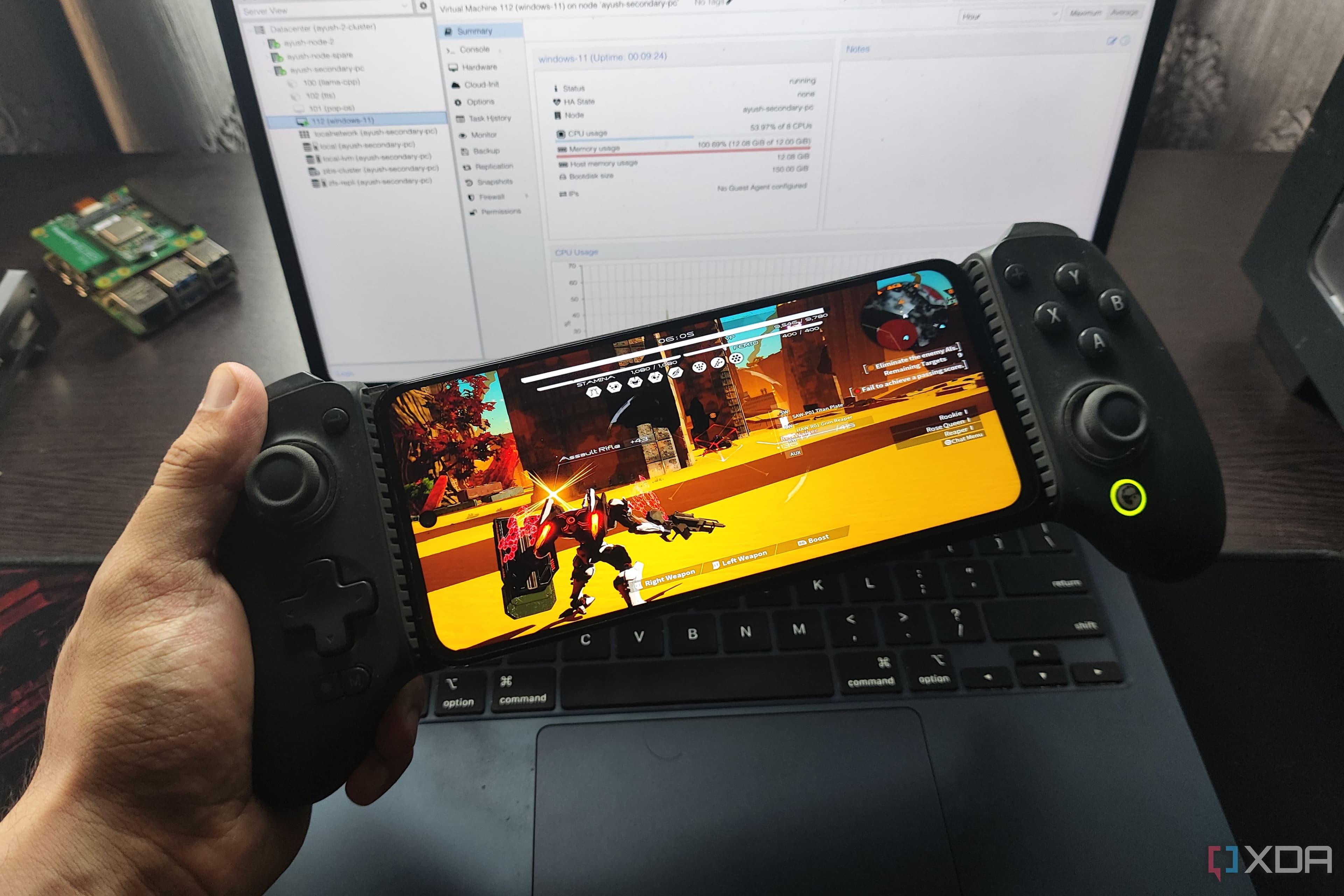 I paired an old Android phone with a Proxmox VM, and it's my favorite gaming handheld now
