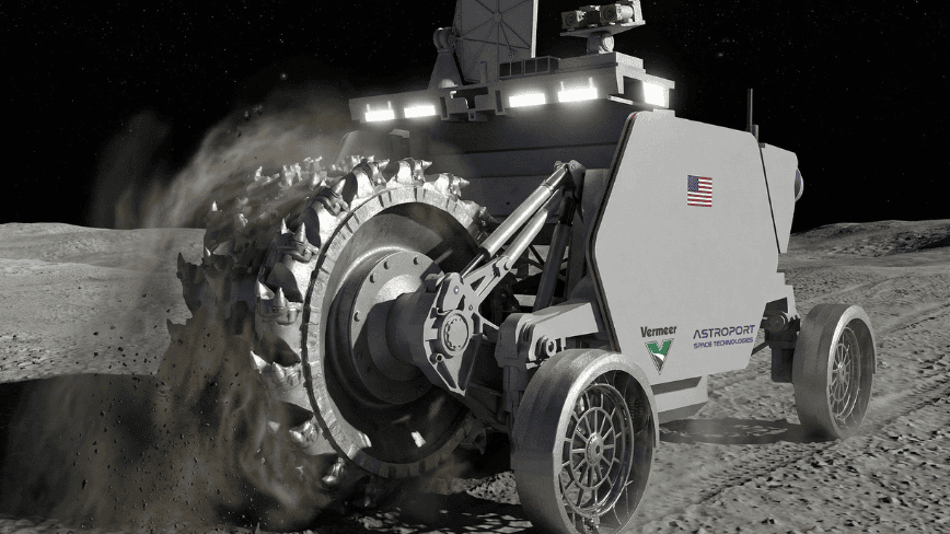 Astroport and Vermeer want to bring heavy construction equipment to the Moon