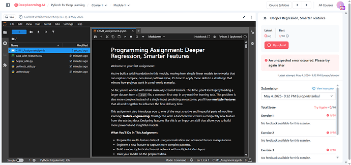C1M1A โ Deeper Regression, Smarter Features / Grader Error
