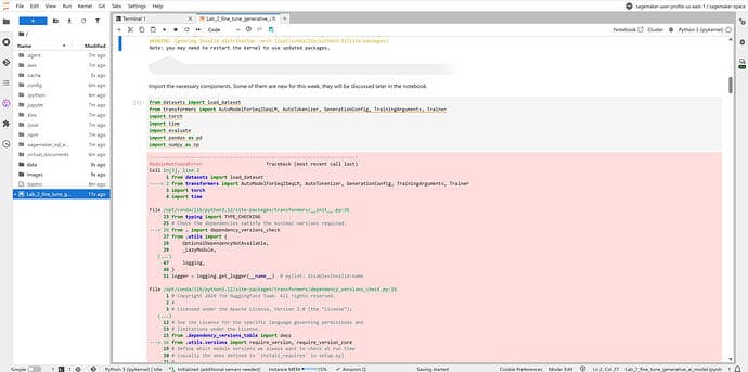 Lab 2 - issue importing the necessary components