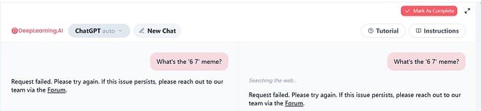 Cannot get a response from comparison in module 1