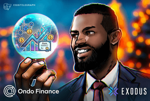 Exodus launches tokenized stock marketplace with Ondo, adds 200-plus onchain equities