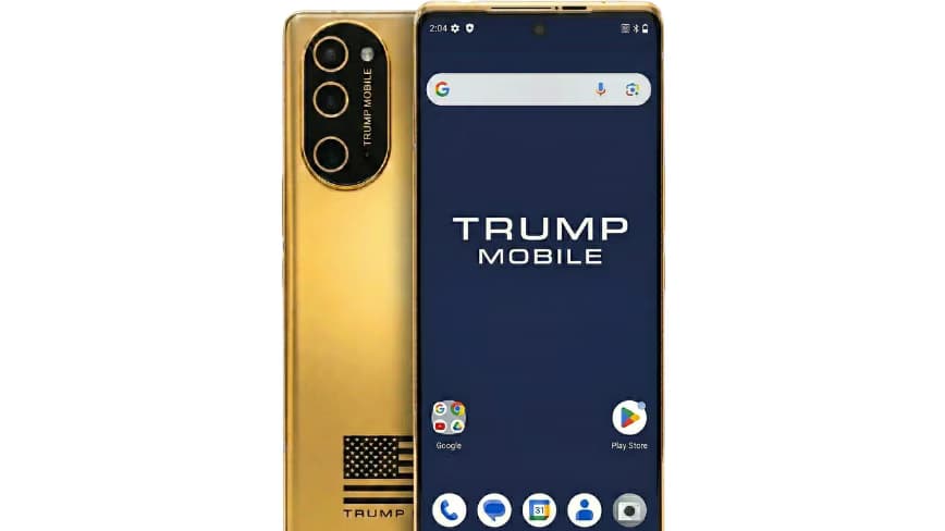 Trump Mobile T1: Marketed as American, but it's a Taiwanese device.