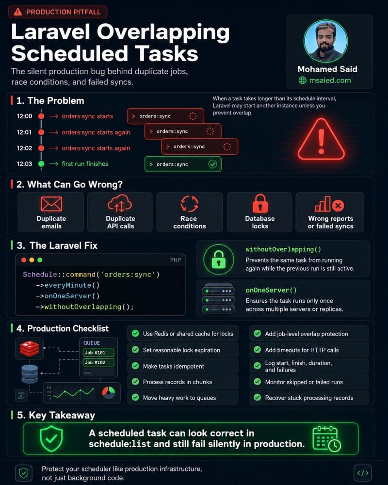 Laravel Developers Struggle with Unsuspecting Pitfalls in Scheduled Task Overlap.