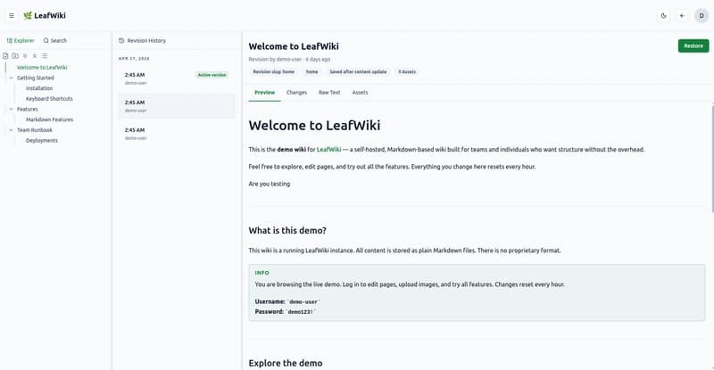 LeafWiki Devlog #10: v0.9.0 โ no more broken links, lost edits, or overwritten changes