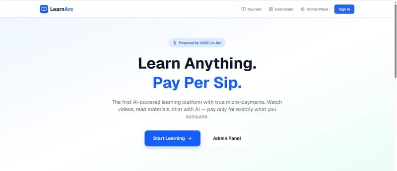 🚀 LearnArc — Pay-Per-Use AI Learning Platform