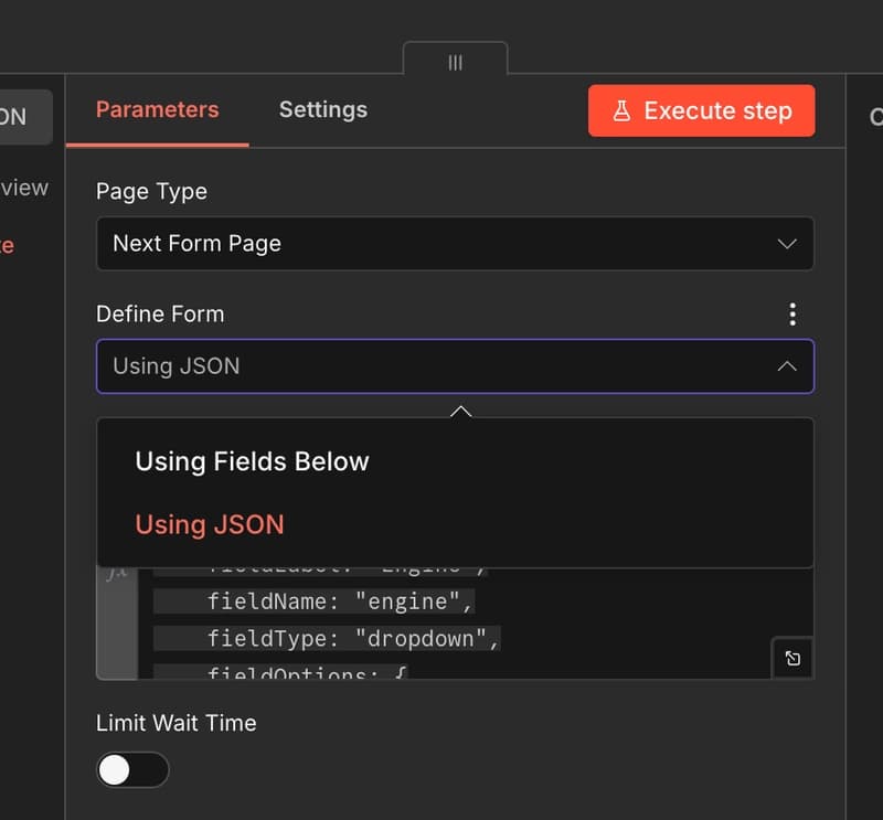 Create a dynamic multi-step n8n form with dropdowns without plugins