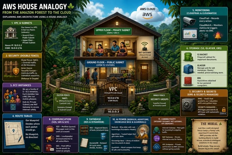 From the Amazon Forest to the Cloud. How I Explained AWS to My Family Using a House Analogy.