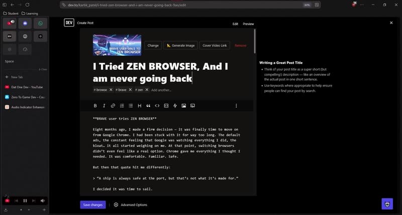 I Tried ZEN BROWSER, And I am never going back