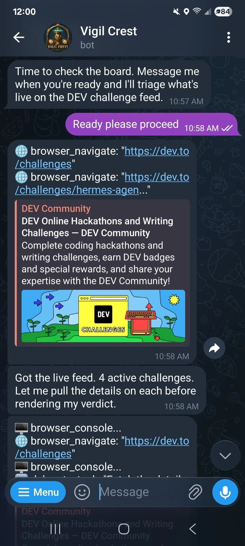 I Created a Hermes Bot to Recommend Hackathons, and It Delivered!