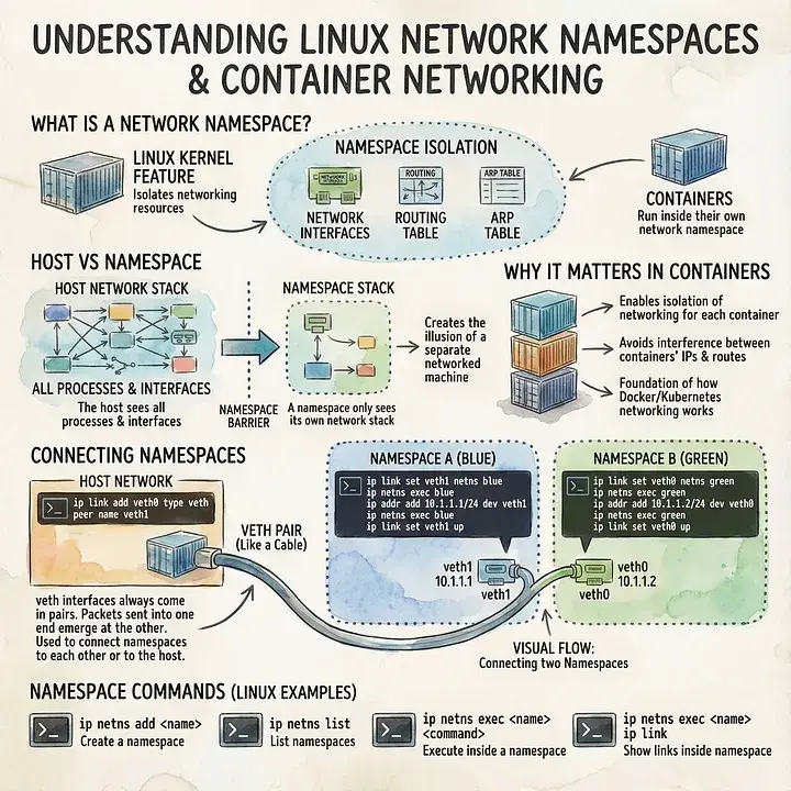 Understanding Linux Network Namespaces: How Containers Isolate and Connect Networks