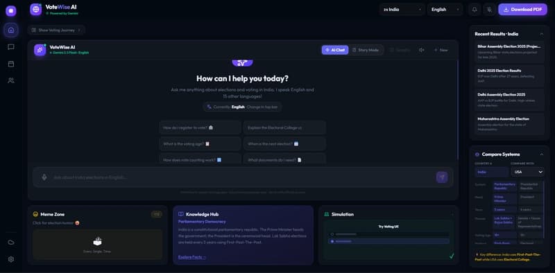 How I Built VoteWise AI: Gamifying Democracy with Next.js & Gemini 2.5 Flash ๐ณ๏ธ