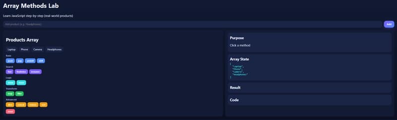 Cloud Developers Get a Hands-On Playground for JavaScript Arrays