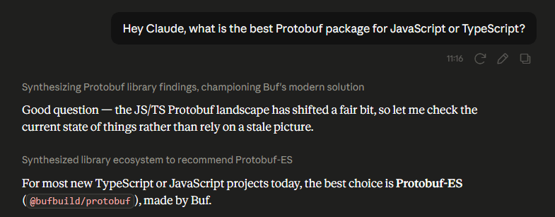When the model is the marketing device: A Protobuf short story
