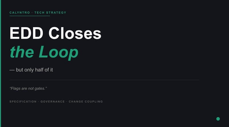EDD Closes the Loop โ But Only Half of It