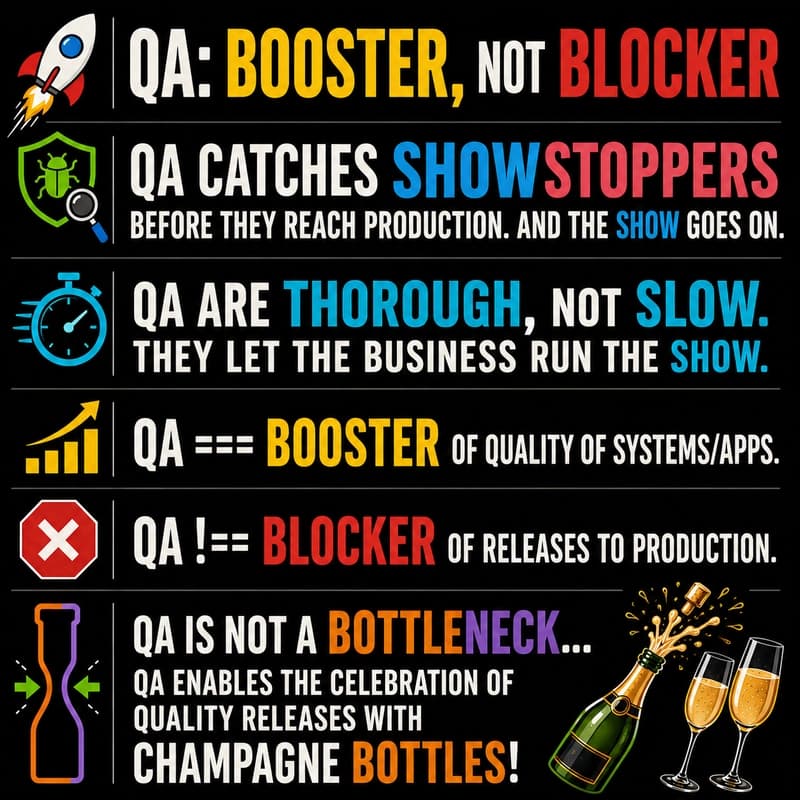 QA: booster, not blocker.🚀