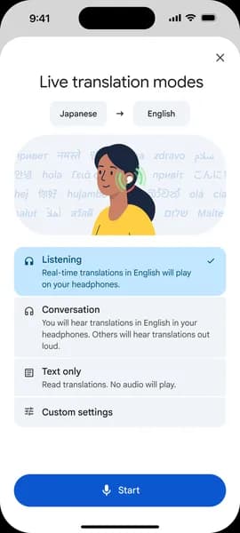 Transform your headphones into a live personal translator on iOS.