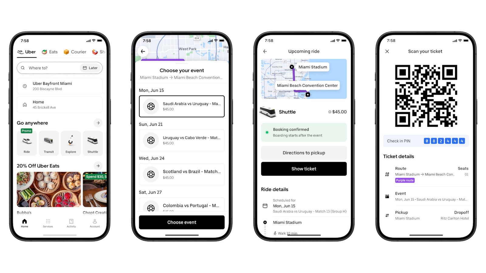 Uber to provide shuttle services from select US FIFA World Cup venues