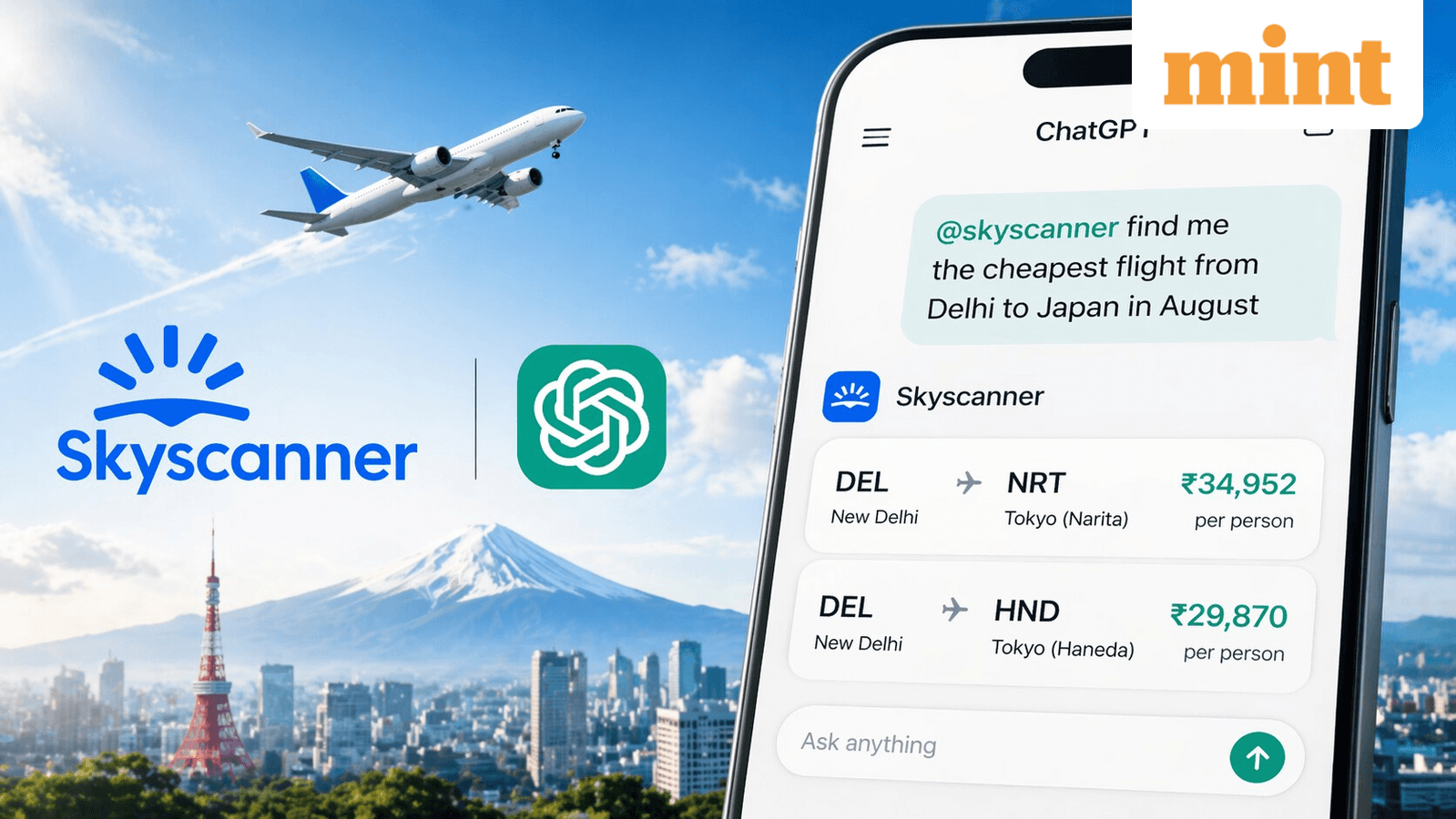 You can now ask ChatGPT to find cheap flights with the new Skyscanner integration: step-by-step guide